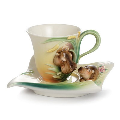 Чайная пара: чашечка и блюдце Franz Safari Jungle Beauties Hippo