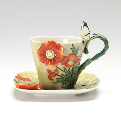 Набор чашка и блюдце Мак Franz Van Gogh Poppy 